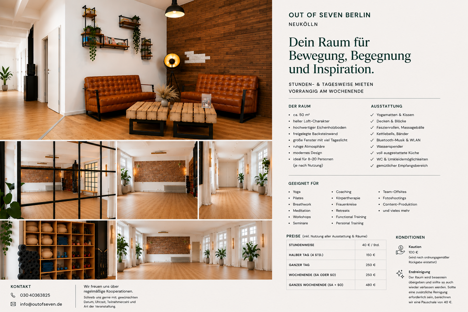 Stilvoller Gruppenraum / Workshop Space in Berlin-Neukölln