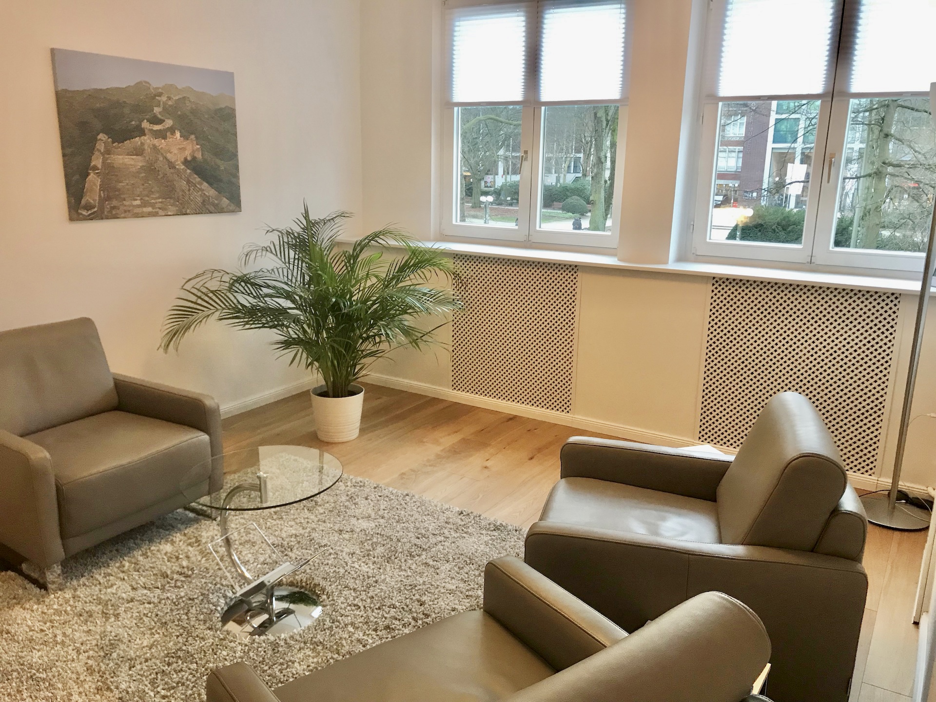 Praxisraum mit Parkblick in Altona